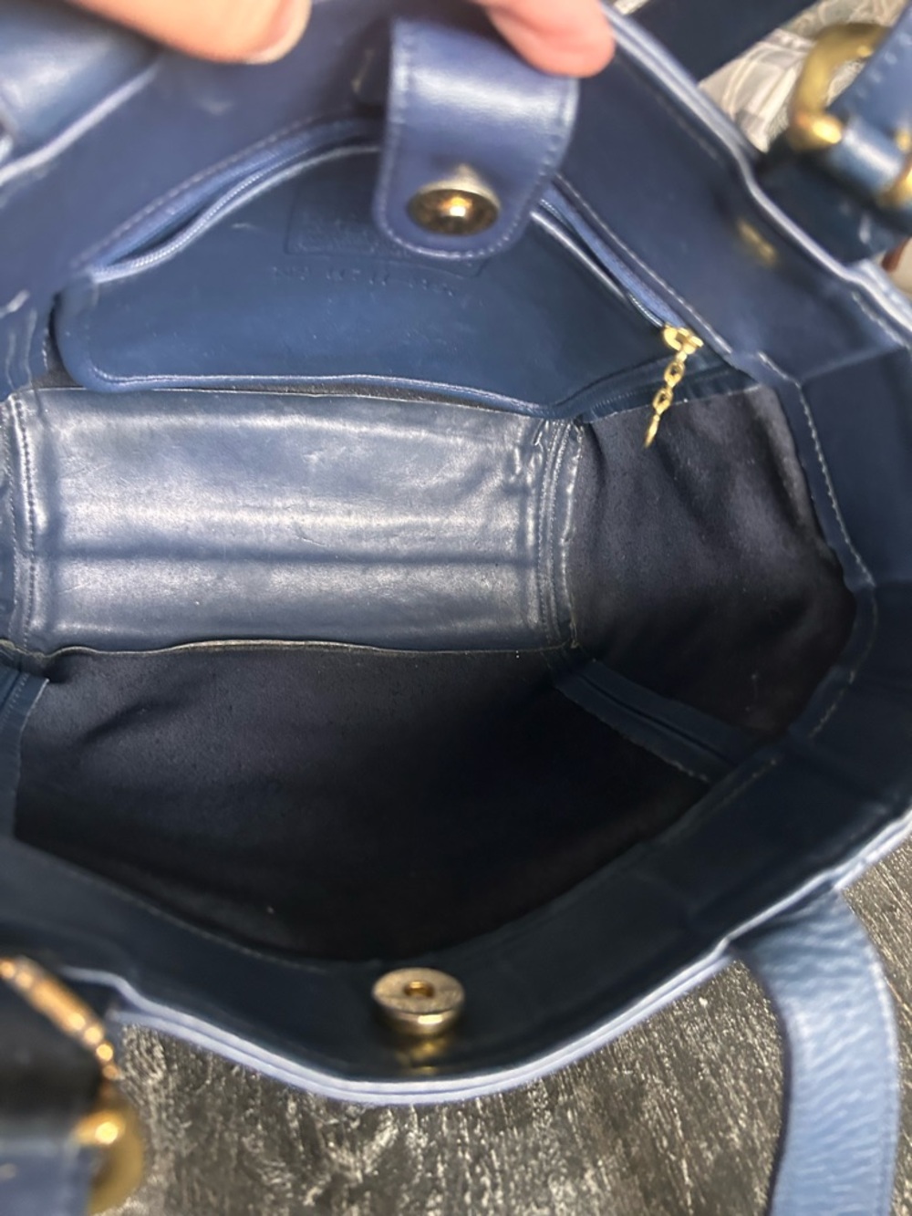 COACH Vintage 1997 SoHo Buckle Waverley Bag #4157 in Navy - EXCELLENT condition - Picture 4 of 7